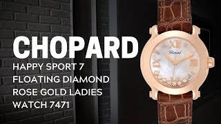 Chopard Happy Sport 7 Floating Diamond Rose Gold Ladies Watch 7471 Review  SwissWatchExpo [upl. by Aynek]