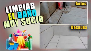 LIMPIAR BAÑOS MANCHADOS SUCIOSBLANQUEAR EL BAÑO [upl. by Ladnyc]