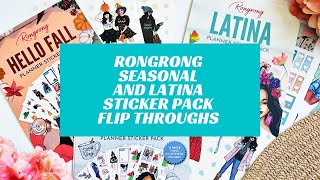 RongRong seasonal and Latina sticker pack flip throughs [upl. by Nnylsaj]