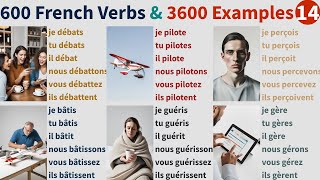 600 French Verbs conjugations amp daily Sentence Examples amp pictures French common vocabulary words [upl. by Deyas]