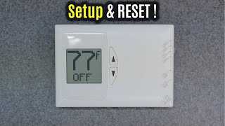 LUX Pro PSDH121  How to RESET amp SETUP  NonProgrammable Thermostat [upl. by Sairahcaz]