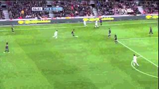 Pique great speed amp defending vs Gio dos Santos  Barcelona 50 Mallorca [upl. by Aneras]