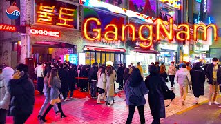 Seoul GANGNAM Hot Spot  Alleyway Saturday Night Walk 4K Seoul Korea [upl. by Concoff84]