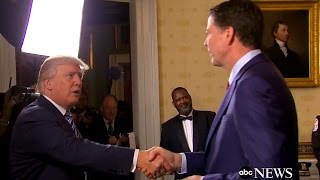 Trump Greets FBI Director James Comey at White House [upl. by Tnattirb]