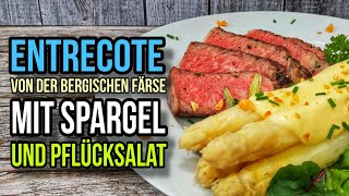 ENTRECOTE MIT SPARGEL UND PFLÜCKSALAT [upl. by Oflodur]