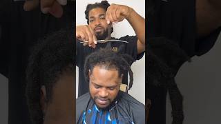 Cutting Dreadlock Wicks Off ‼️🫣💈wicks dreadlocks [upl. by Aibonez65]