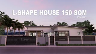 LSHAPE BUNGALOW HOUSE DESIGN [upl. by Humbert]