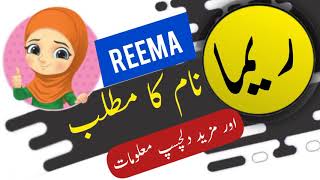 Reema name meaning in urdu and English with lucky number  Islamic Girl Name  Ali Bhai [upl. by Atreb]