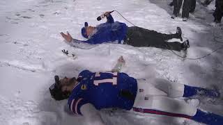 Josh Allen and coach McDermott snow angels [upl. by Chipman160]