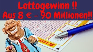 Lottogewinn  Mit 8 Euro Einsatz 90 Millionen gewonnen Wahrscheinlich [upl. by Guillermo]