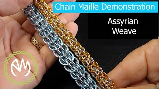 Chain Maille Weave Tutorial  Assyrian Weave [upl. by Ahsinit413]