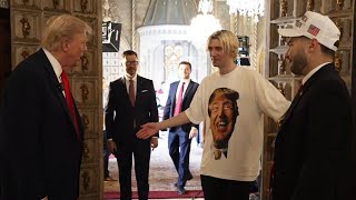 Adin Ross amp xQc Meet Donald Trump amp Give Him An INSANE GIFT [upl. by Airdnahs]