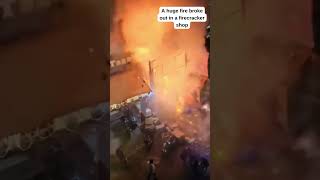 breaking Massive Fire Erupts in Hyderabad Firecracker Shop Sparks Panic in Abids Area [upl. by Relly]