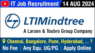 IT JOB  LNT  LTI Mindtree  Recruitment 14 AUG 2024  வேலை வாய்ப்பு  Any Degree  in Tamil [upl. by Namruht]