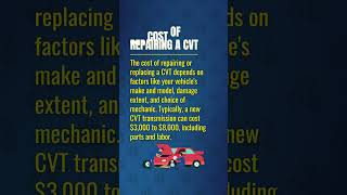 How much does a CVT Transmission cost [upl. by Enej275]