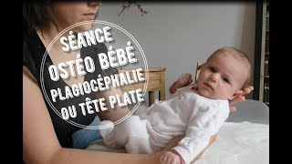 Séance ostéo bébé  plagiocéphalie ou tête plate [upl. by Yrreiht]