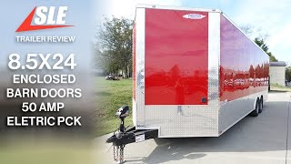 85x24 VNose Enclosed Trailer with Electrical Package 2 7000lb Axles [upl. by Metts]