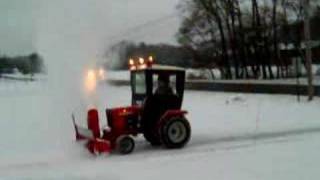 Case Ingersoll Tractor Snowblowing [upl. by Naud]