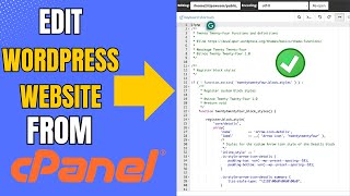 How to Edit Wordpress Website From Cpanel  Edit Website in Cpanel [upl. by Aicileb936]