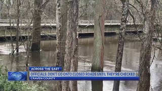 Floodwaters starting to recede in Vanceboro area some spots still closed to traffic [upl. by Behm758]