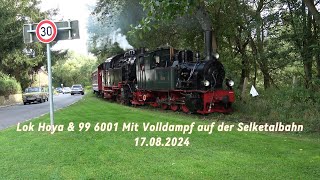 Lok Hoya amp 99 6001 mit Volldampf auf der Selketalbahn 17082024 4K [upl. by Ameen]