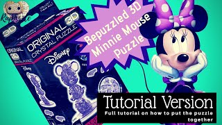 Bepuzzled 3D Crystal Puzzle Minnie Mouse Tutorial Version Purple [upl. by Mae]