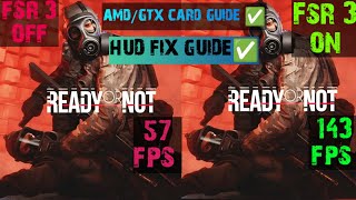 How to install fsr 3 in ready or not amd gpu tutorialhud flicker fix guidemod linkfps test [upl. by Yarazed]