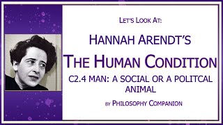 4 Man a Social or a Political Animal  Hannah Arendts The Human Condition [upl. by Anileme18]