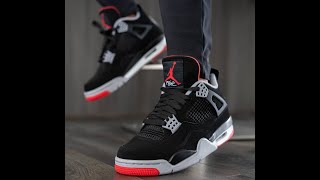 YesKickscn  Authentic  Air Jordan 4 BRED 2019  Review [upl. by Esiouqrut]