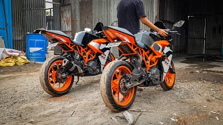 KTM RC 390 with Exhaust amp without Exhaust  SOUND COMPARISON 🔥 [upl. by Otrebire]