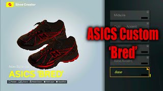 NBA 2K25 Shoe Creator  ASICS Custom Bred [upl. by Meldoh]