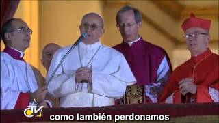 Fumata Blanca  Anuncio Habemus Papam Franciscum  Primer discurso y bendición del Papa Francisco [upl. by Ssalguod988]