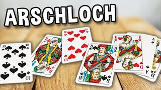 ARSCHLOCH  BETTLER Kartenspiel  Spielregeln TV Spielanleitung Deutsch [upl. by Anitnerolf890]