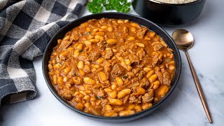 Lebanese Fasolia White Bean and Lamb Stew [upl. by Redmer]