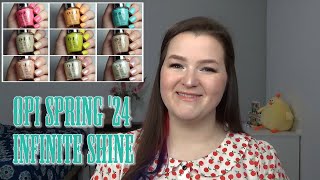 OPI Infinite Shine Spring 2024  Live Swatch Review [upl. by Nomrah740]