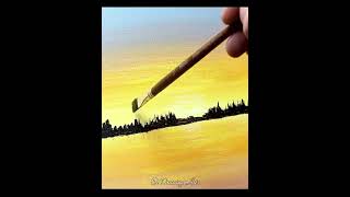 Capturing Tranquility Sunset with Tree Landscape Acrylic Painting  StepbyStep Tutorial [upl. by Lovich]