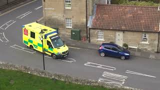 North East Ambulance Service Paramedic vehicle 999 emergency response past castle Warkworth England [upl. by Atekihs385]