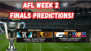 2024 AFL Week 2 Finals predictions in 2 minutes [upl. by Ines]