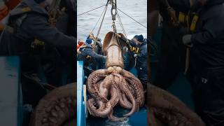 GIANT SQUID DISCOVERY 🌊  Unbelievable Deep Sea Creature Caught by Fishermen 🚢🦑 [upl. by Spain794]