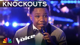 Jaukeem Fortsons Performance of quotGod Only Knowsquot Blows the Coaches Away  The Voice Knockouts  NBC [upl. by Rehpotirhc812]