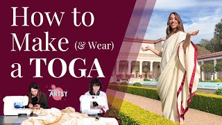 How to Make a Roman Toga BECOMING ARTSY 308 [upl. by Doownyl439]