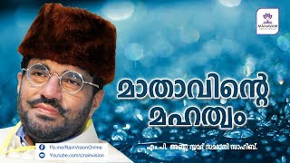 മാതാവിന്‍റെ മഹത്വം  speech by MP Abdusamad Samadani [upl. by Braasch]