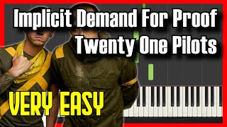 🎹 How to Play Twenty One Pilots  Implicit Demand For Proof ✔️【2022】Easy Piano Tutorial Synthesia [upl. by Vaios869]