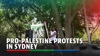 Thousands of proPalestinian protesters march through Sydney  ABSCBN News [upl. by Witha]