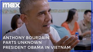 Barack Obama amp Anthony Bourdain Have Dinner  Anthony Bourdain Parts Unknown  Max [upl. by Einegue673]