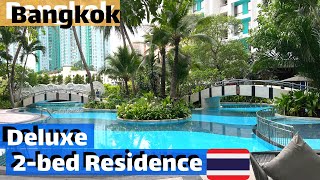 Chatrium Residence in Sathon Bangkok 🇹🇭 Thailand Deluxe 2bedroom Suite [upl. by Calypso889]