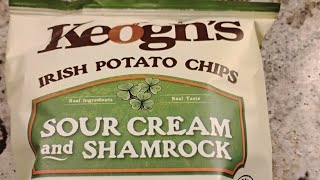 keogns Irish potato chips sour cream and shamrock [upl. by Namron]