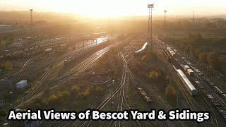 AERIAL VIEWS of Bescot Yard amp Sidings in Gorgeous Autumn Morning Sunlight [upl. by Weisman]