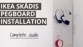 Ikea Skadis Pegboard Installation  Detailed Instructions [upl. by Nomar]