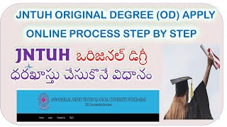 JNTUH Original Degree Online  JNTU Hyderabad OD apply online process in Telugu [upl. by Aihsyla]